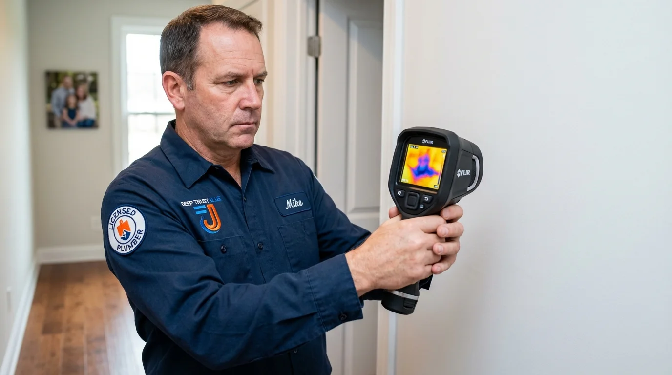 Thermal imaging leak detection by Johns Plumbing LLC in Sharpsburg